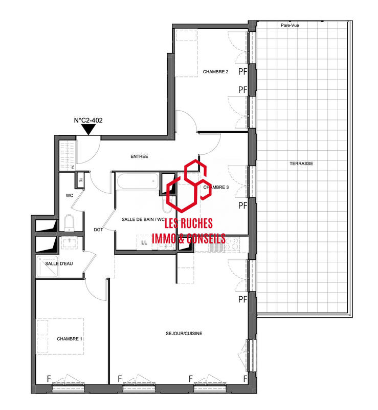 Appartement - 86 m² - 4 pièces