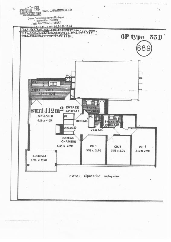 Appartement - 114 m² - 5 pièces