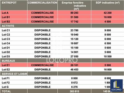 Terrain constructible - 46 467 m²