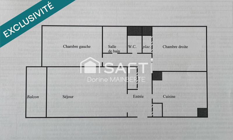 Appartement - 62 m² - 3 pièces