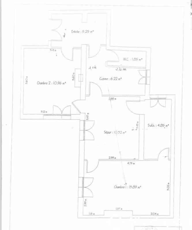 Appartement - 54 m² - 3 pièces