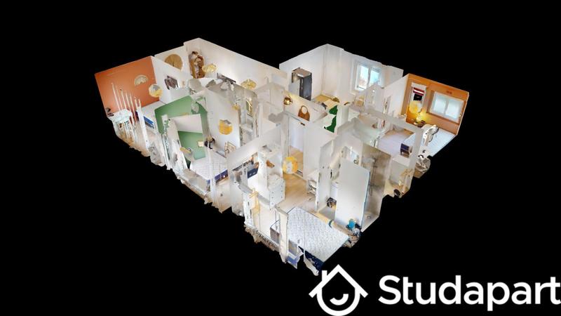 Chambre - 9 m² - 1 pièce