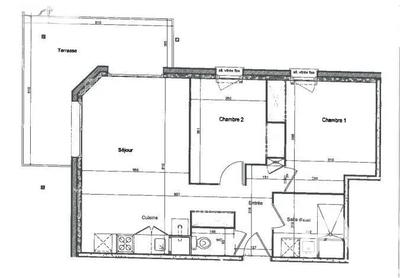 Appartement - 56 m² - 3 pièces