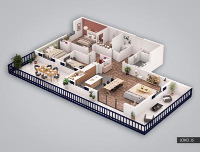 Appartement - 70 à 132 m² - 3 à 5 pièces