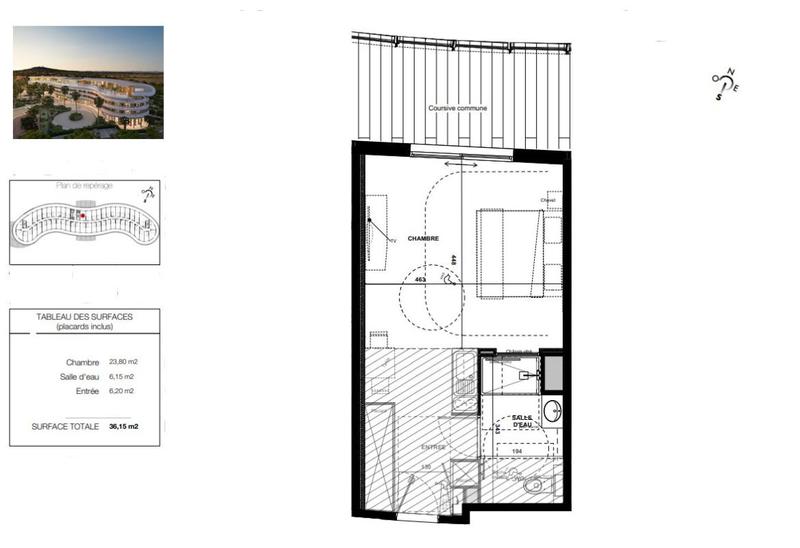 Appartement - 36 m² - 1 pièce