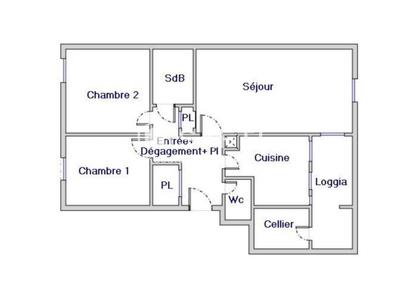 Appartement - 57 m² - 3 pièces