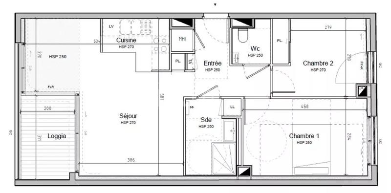 Appartement - 63 m² - 3 pièces