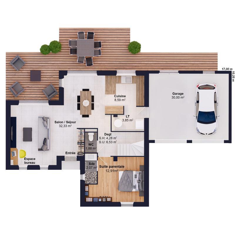 Maison - 96 m² - 5 pièces