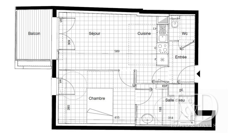 Appartement - 41 m² - 2 pièces