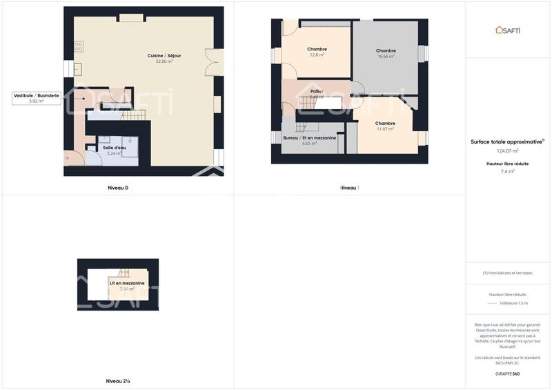 Maison - 124 m² - 5 pièces