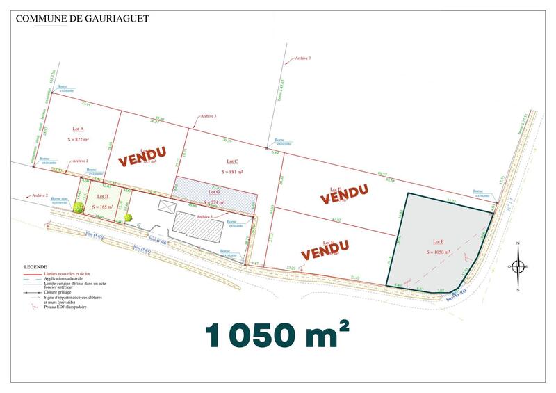 Terrain - 1 050 m²