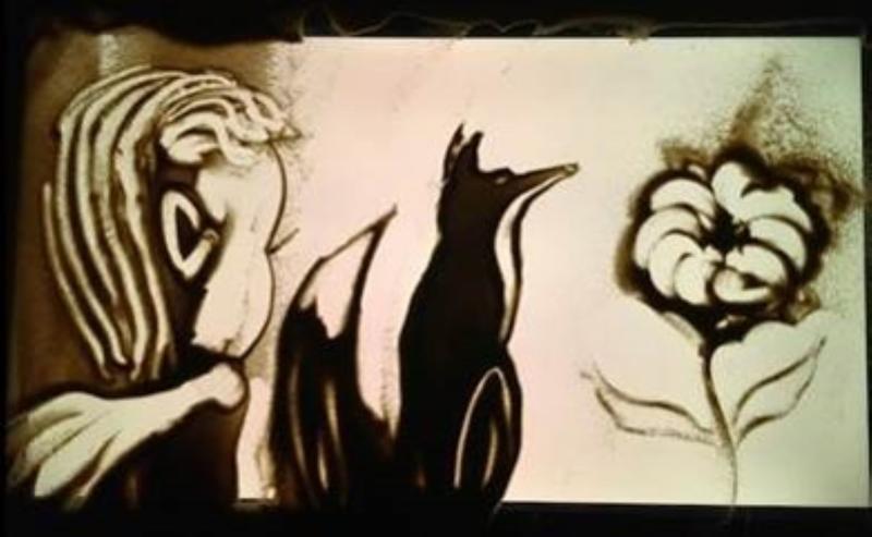 Le Petit Prince, dessin sur sable