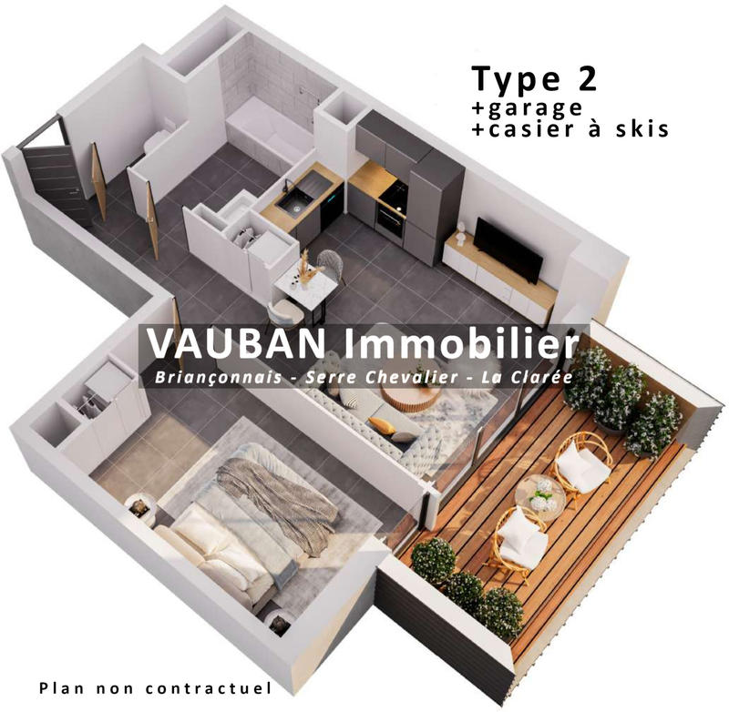 Appartement - 48 m² - 1 pièce