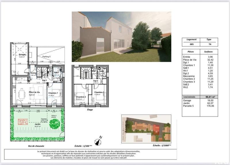 Maison - 91 m² - 4 pièces