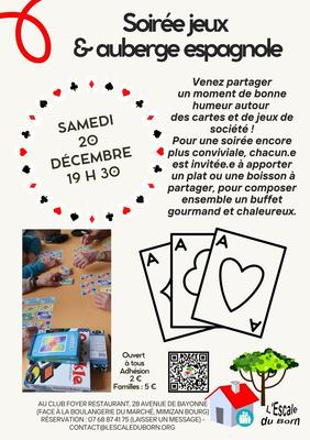 Soirée jeux et auberge espagnole