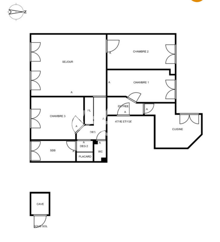 Appartement - 80 m² - 4 pièces