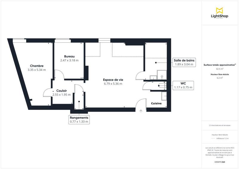 Appartement - 57 m² - 3 pièces