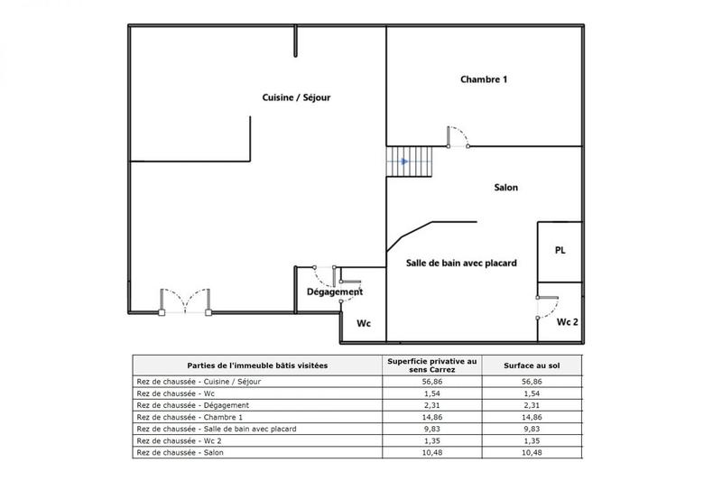 Appartement - 98 m² - 2 pièces
