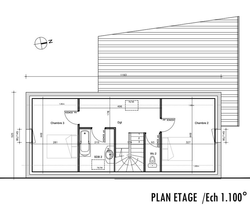 Maison contemporaine - 100 m² - 4 pièces