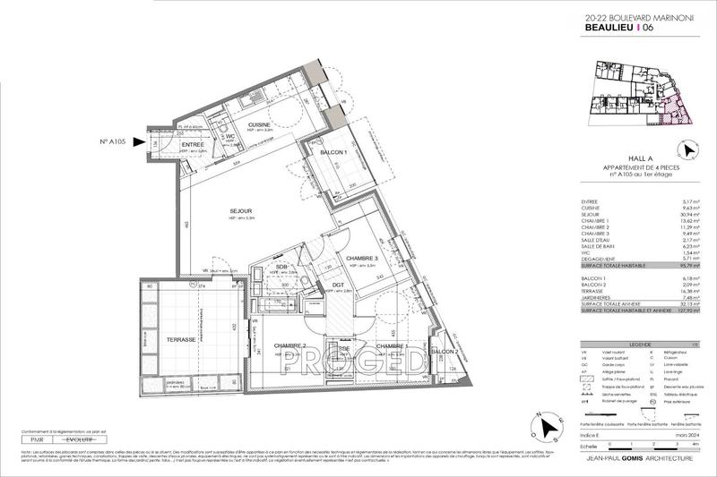 Appartement - 96 m² - 4 pièces