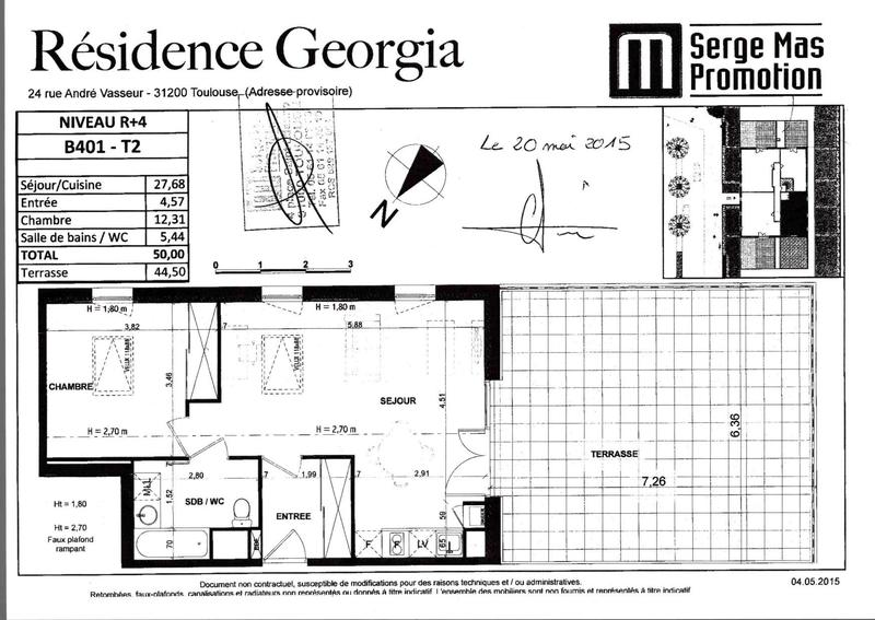 Appartement - 50 m² - 2 pièces