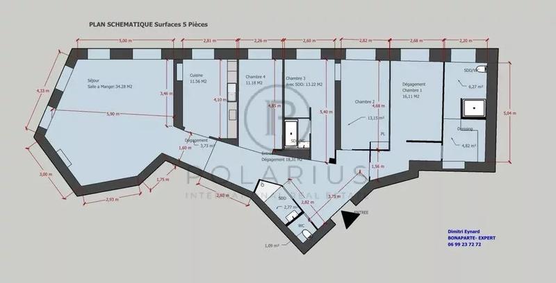 Appartement - 136 m² - 5 pièces