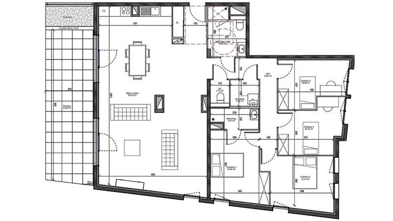 Appartement - 133 m² - 5 pièces