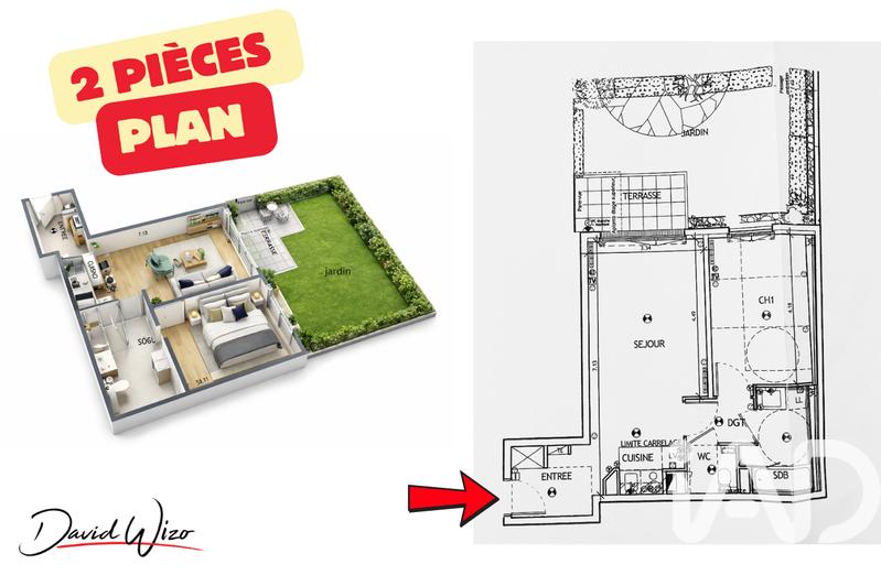 Appartement - 47 m² - 3 pièces