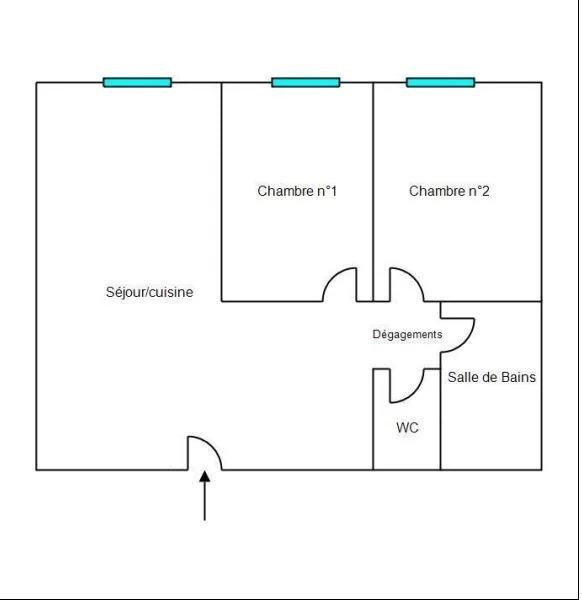 Appartement - 49 m² - 3 pièces