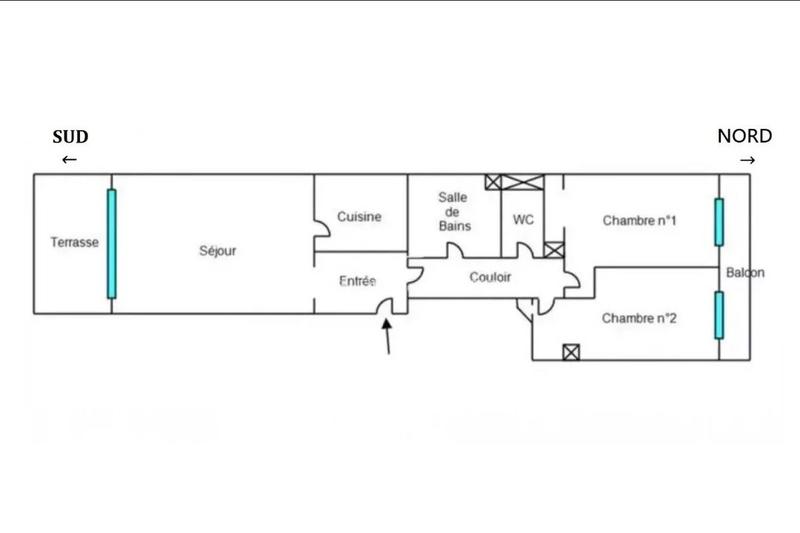 Appartement - 65 m² - 3 pièces