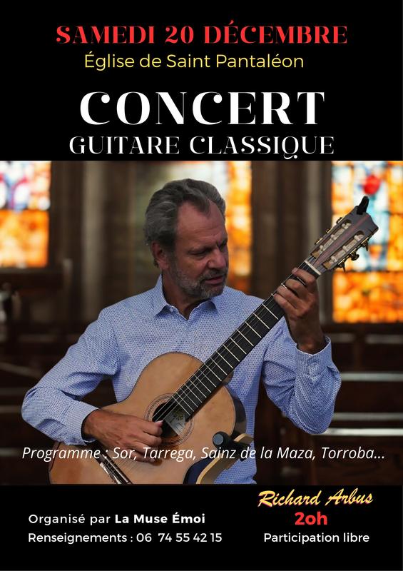 Concert de guitare à l'église de Saint Pantaléon