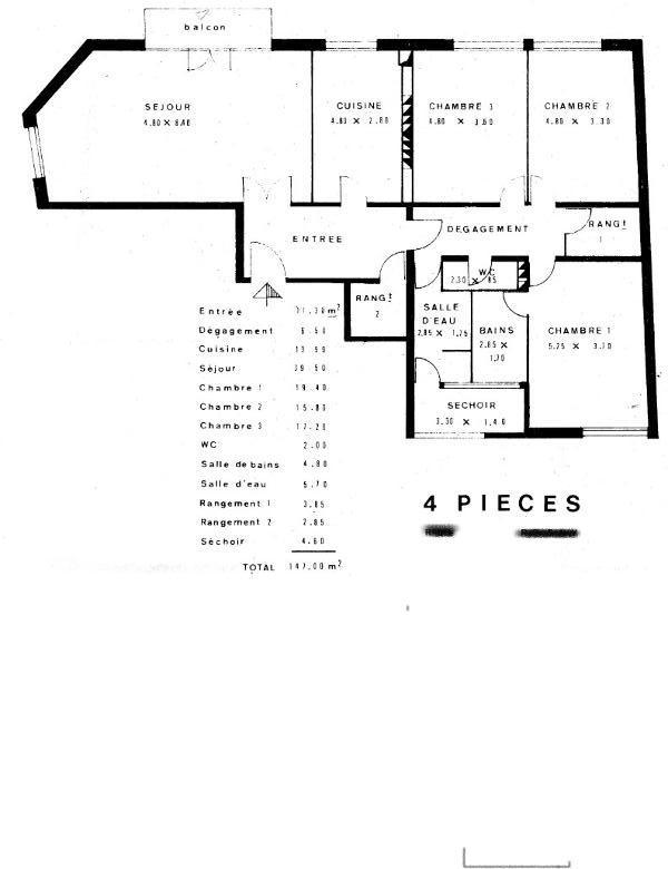 Appartement - 142 m² - 5 pièces