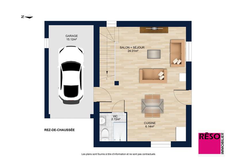 Maison - 80 m² - 4 pièces