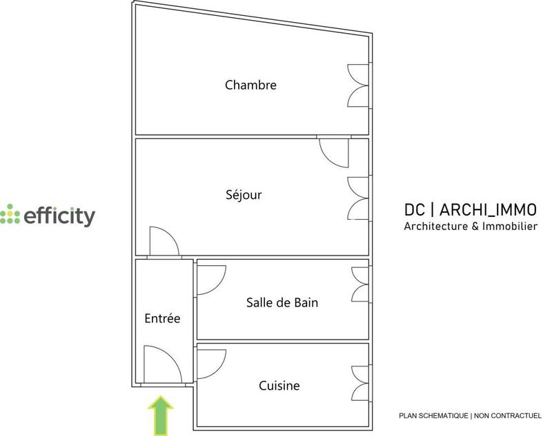 Appartement - 37 m² - 2 pièces