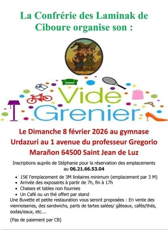 Vide grenier de la confrérie des laminak de ciboure