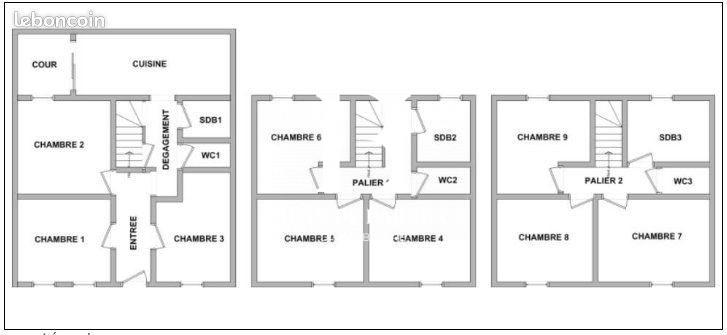 Maison - 154 m² - 10 pièces