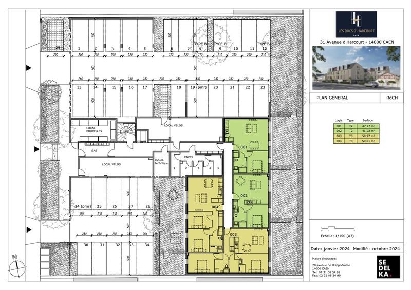 Appartement - 60 m² - 3 pièces