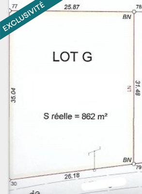 Terrain - 862 m²