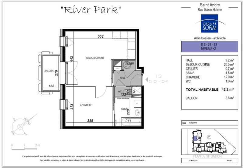 Appartement - 42 m² - 2 pièces