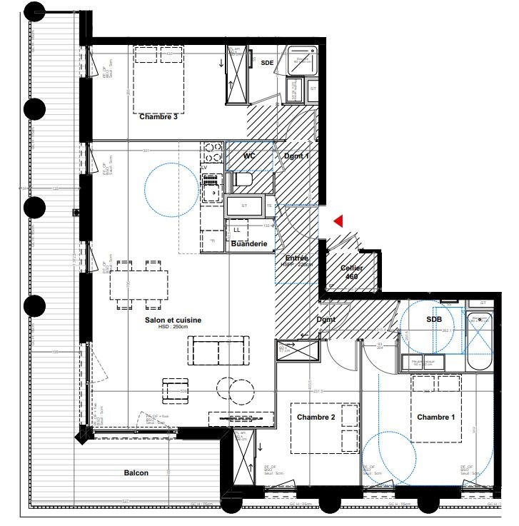 Appartement - 93 m² - 4 pièces