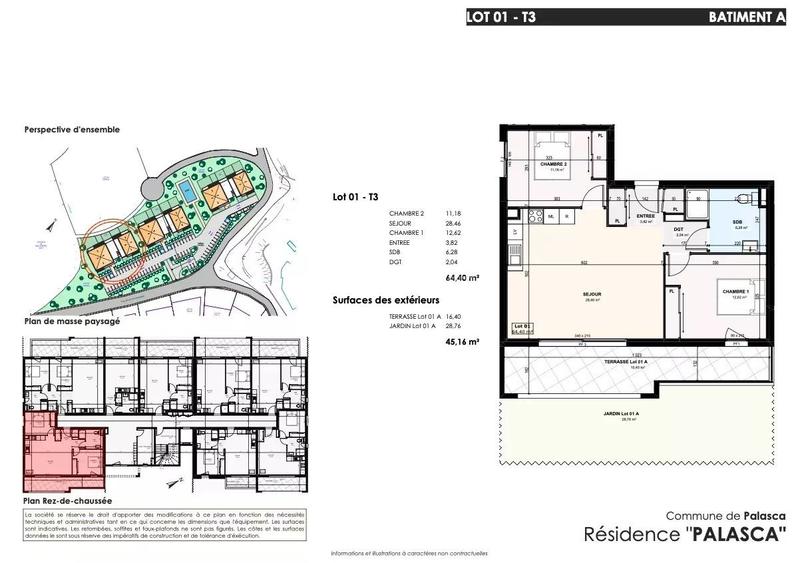 Appartement - 64 m² - 3 pièces