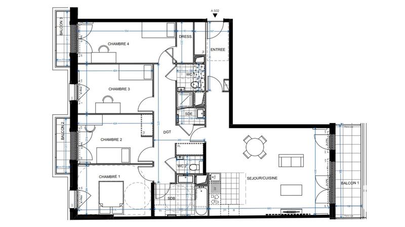 Appartement - 117 m² - 5 pièces