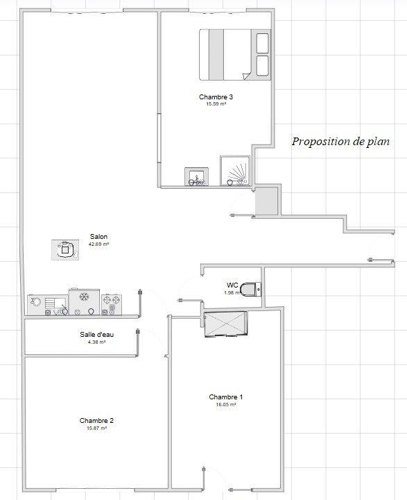 Appartement - 99 m² - 4 pièces