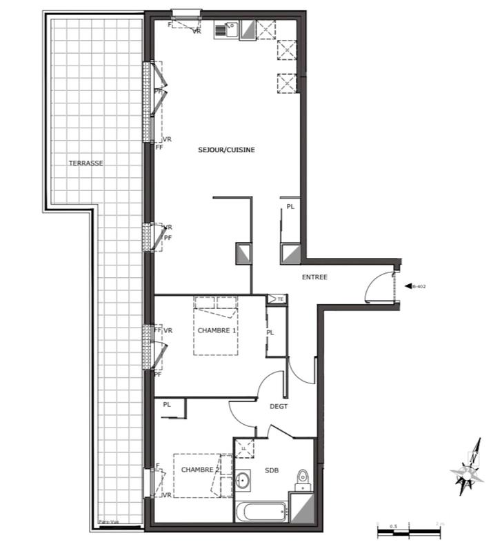 Appartement - 80 m² - 3 pièces