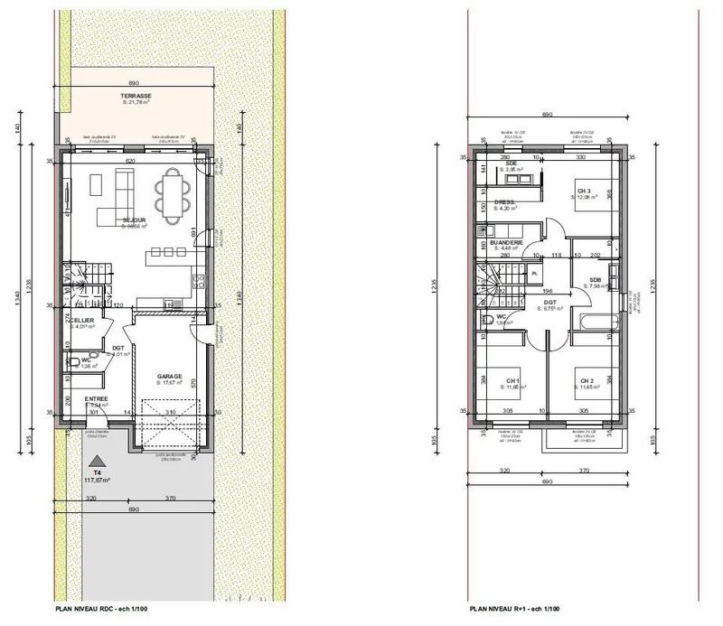 Maison - 117 m² - 4 pièces