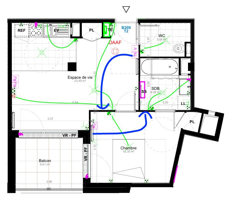 Appartement - 43 m² - 2 pièces