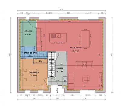 Maison - 155 m² - 1 pièce