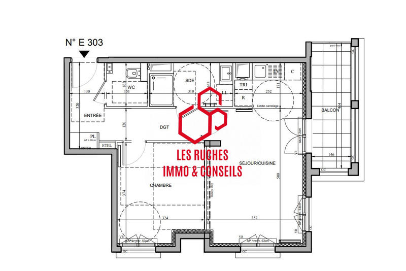 Appartement - 49 m² - 2 pièces