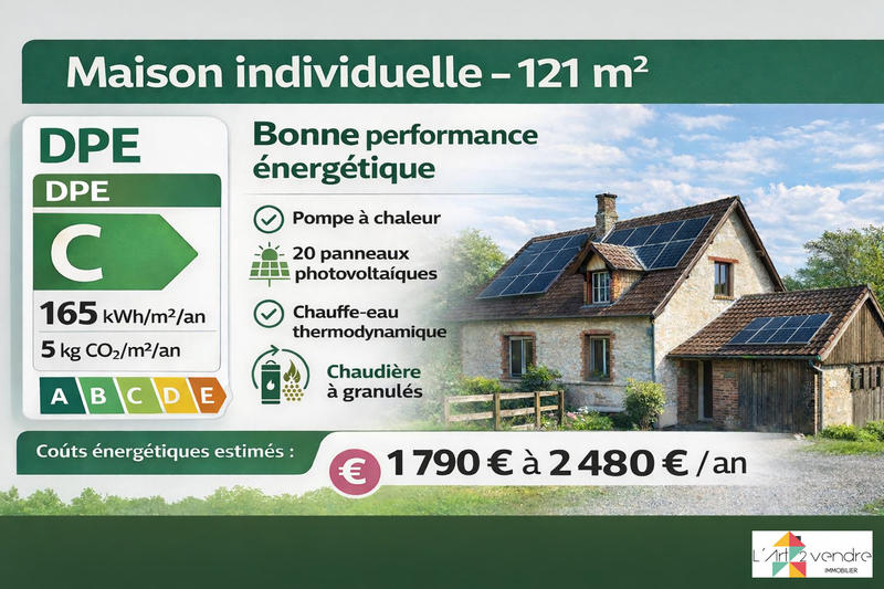 Maison - 121 m² - 5 pièces