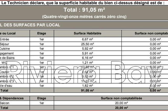 Appartement - 91 m² - 4 pièces